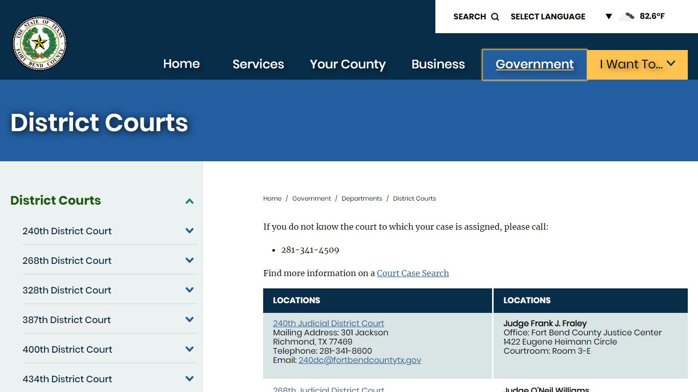 District Courts | Fort Bend County